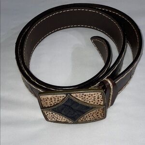 Post & Co Brown Leather Belt